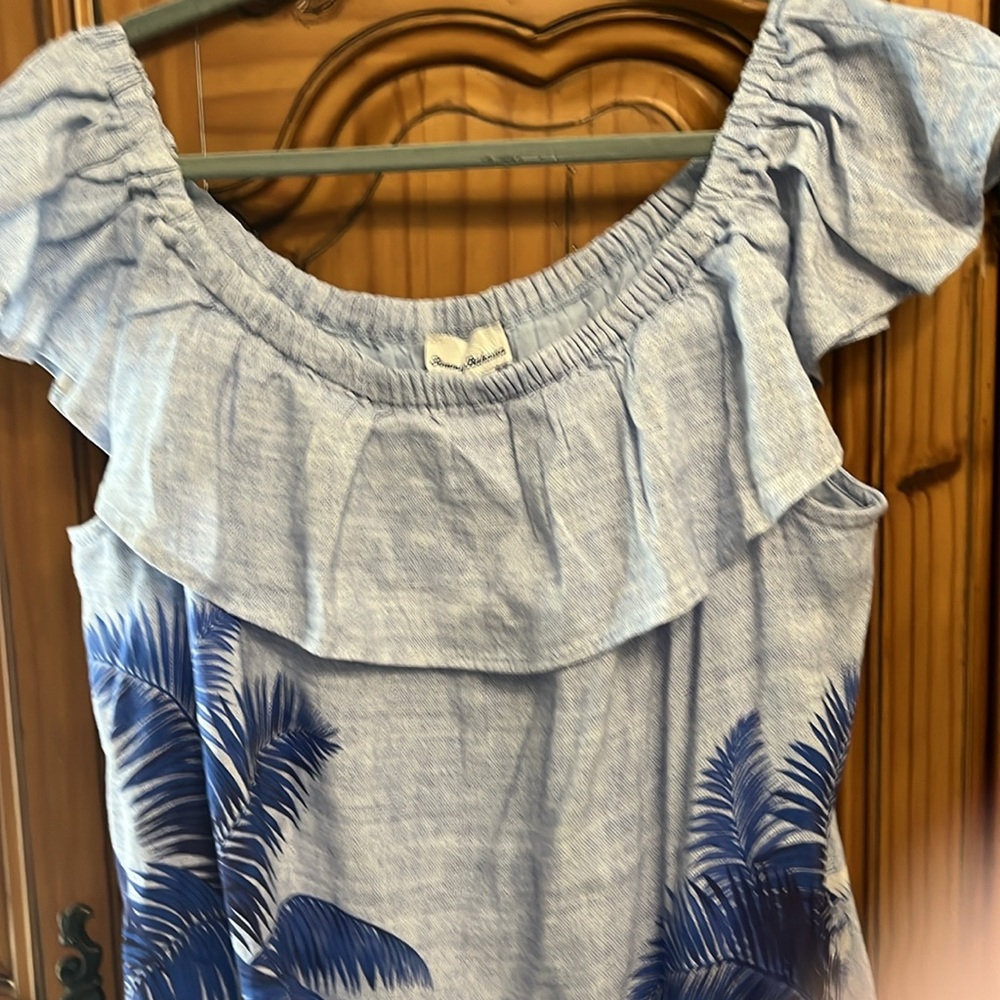 NWT TOMMY BAHAMA Floral Blue DRESS - Picture 5 of 6